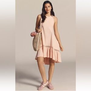 Anthropologie Daily Practice Hill Up Tiered High-Low Midi Dress